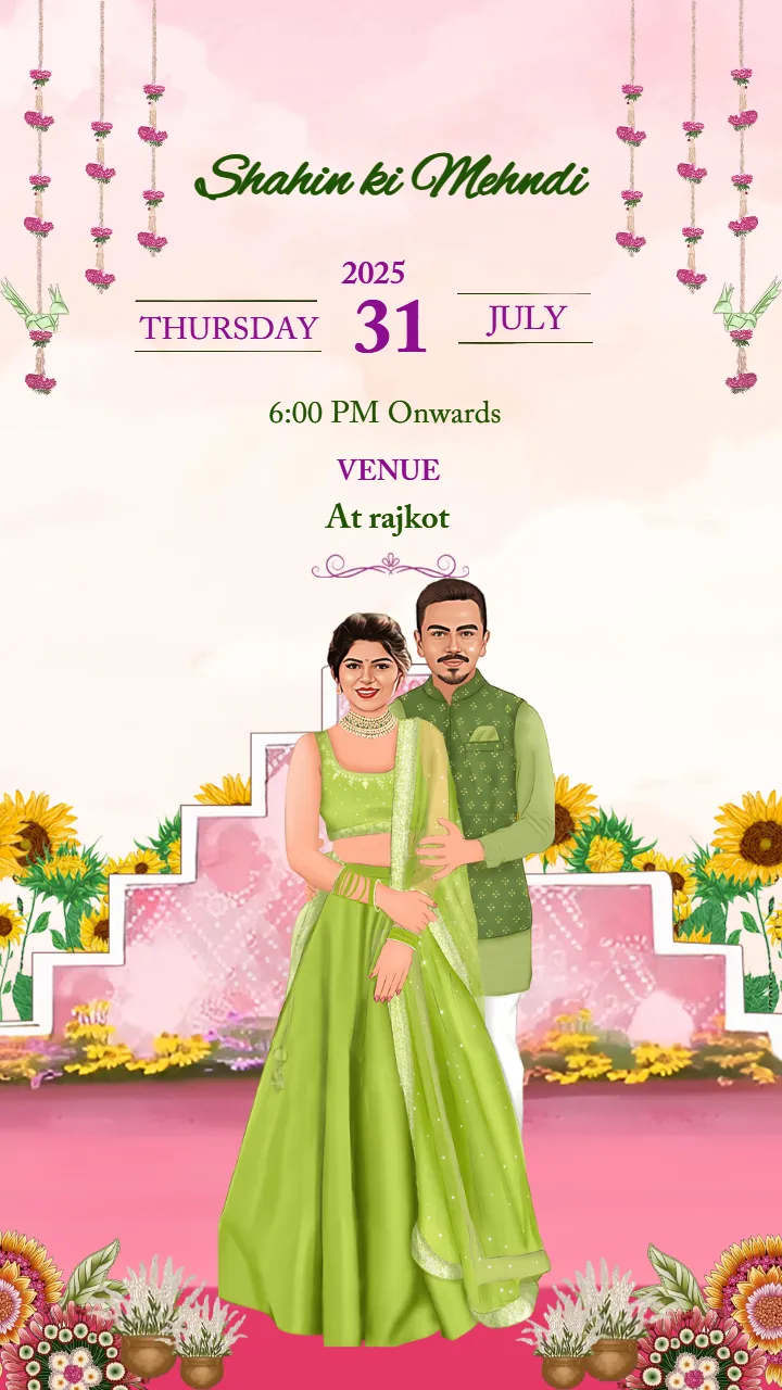 Wedding Invitation Video with Royal Palace Aesthetics