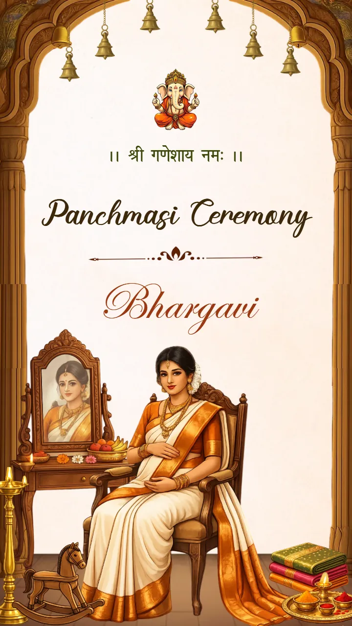 Panchmashi Ceremony Invitation Video Traditional Design
