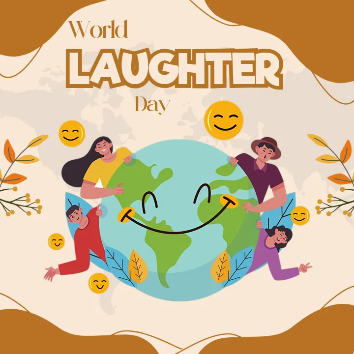 Creative Happy World Laughter Day Post in English for Smile