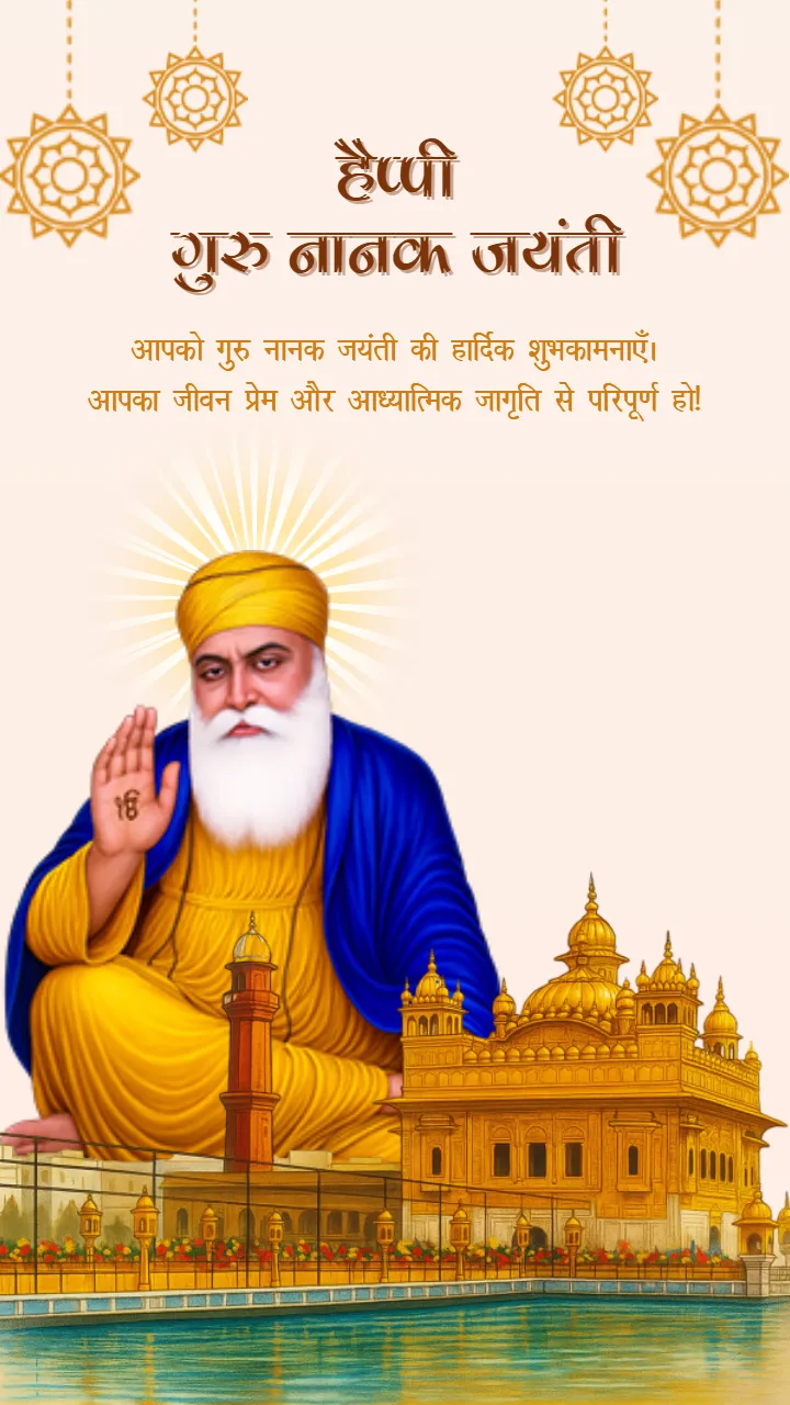 Guru Nanak Jayanti Status In Hindi With Peaceful Words