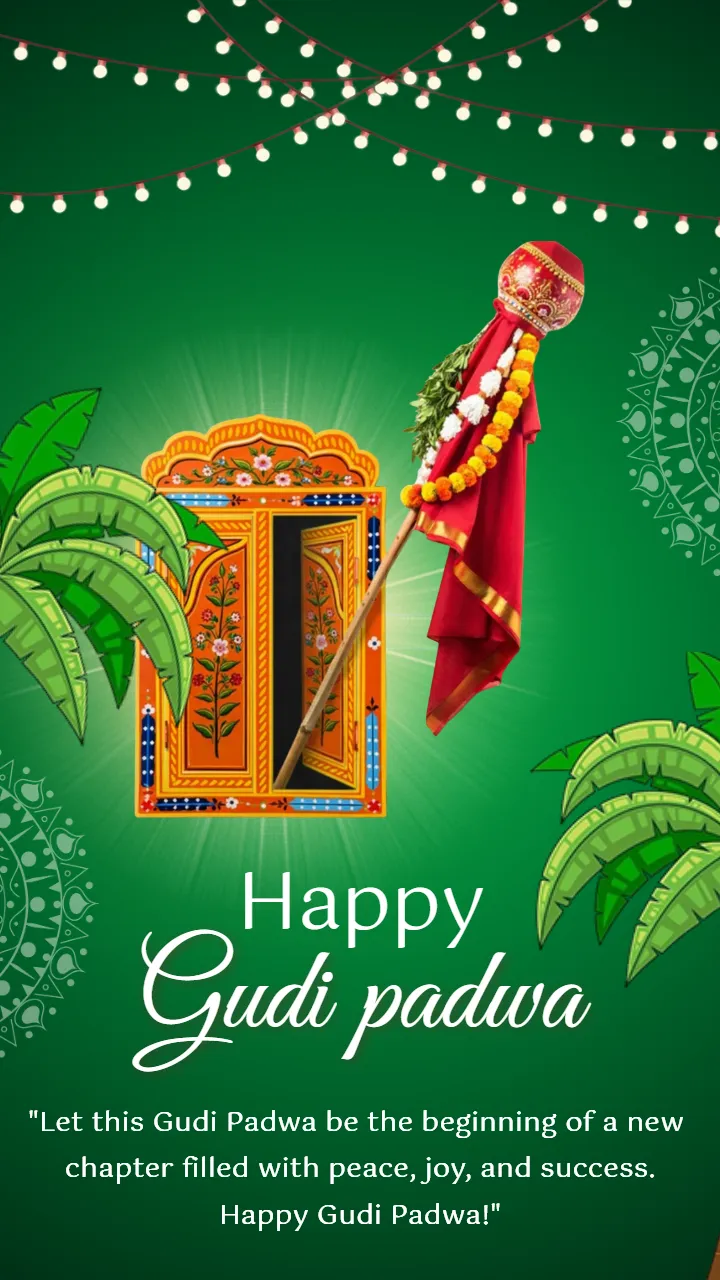 Animated Happy Gudi Padwa Status Video in English HD 4K