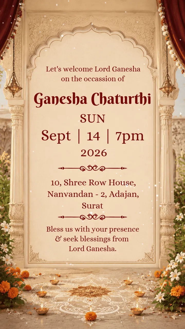 Ganpati Bappa Invitation Video to Invite Family and Friends