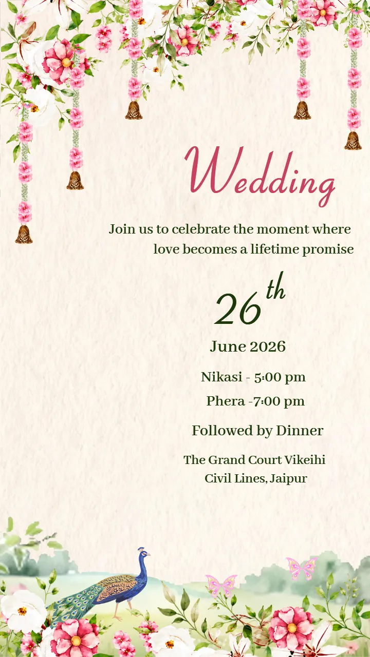 Wedding Invitation Video in English for Your Special Day