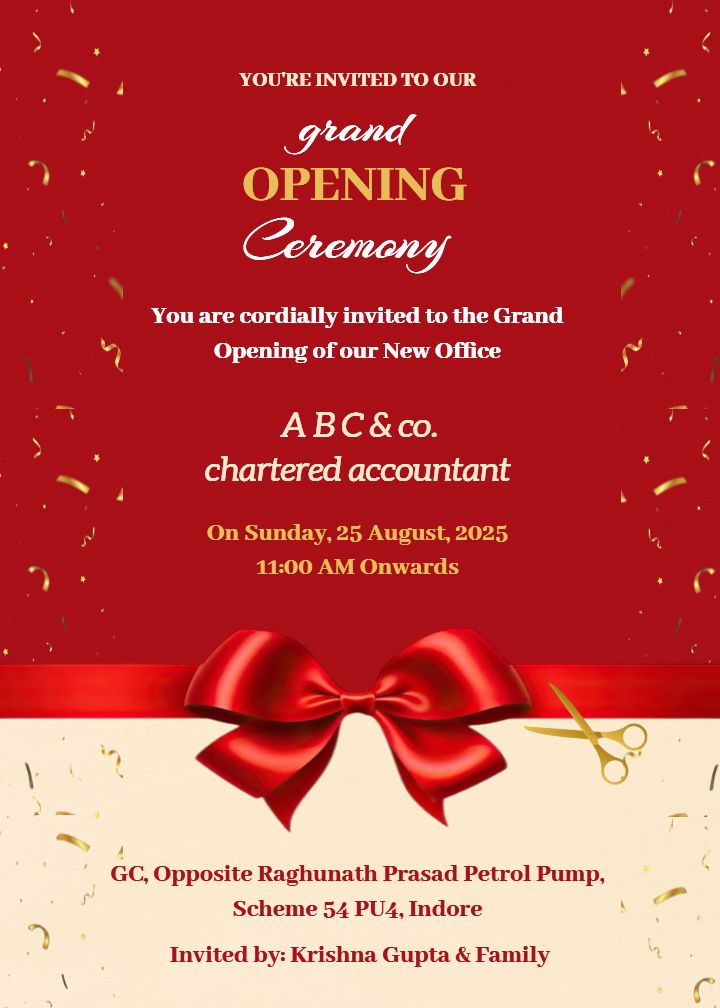 Create Grand Opening Ceremony Card Online Free