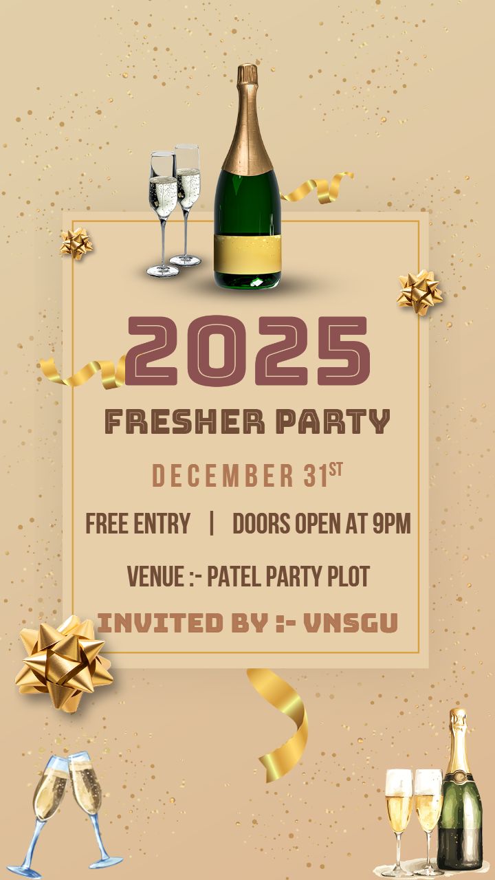 Freshers Day Invitation Card with Classy Celebration Vibes