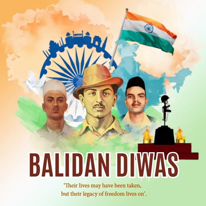 shaheedi diwas poster tribute to brave martyrs india