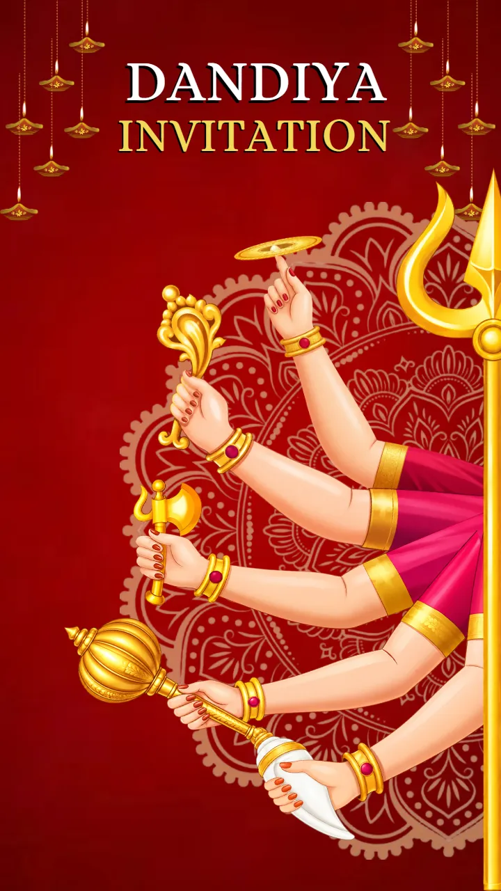 Dandiya Night Invitation Video with Garba Night Parties