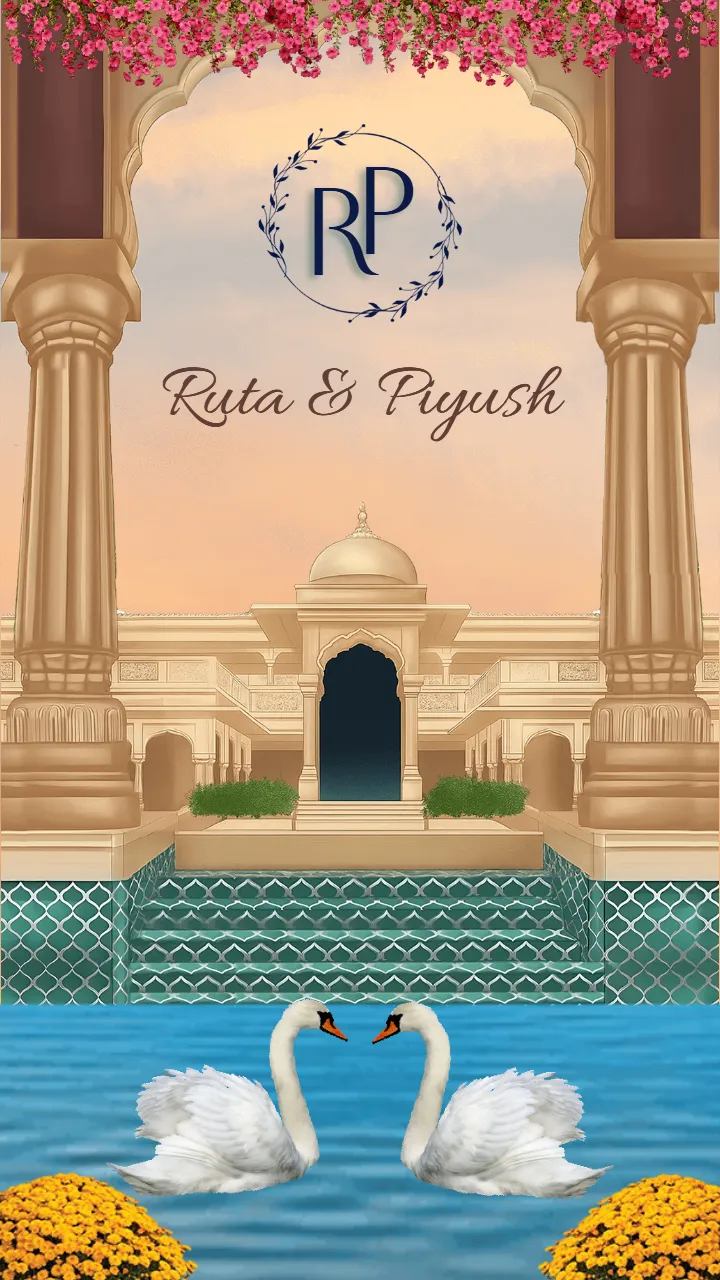 Wedding Save the Date Video with Royal Palace Wedding Theme