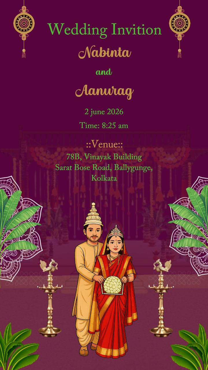 Bengali Wedding Video Invite with Traditional Look