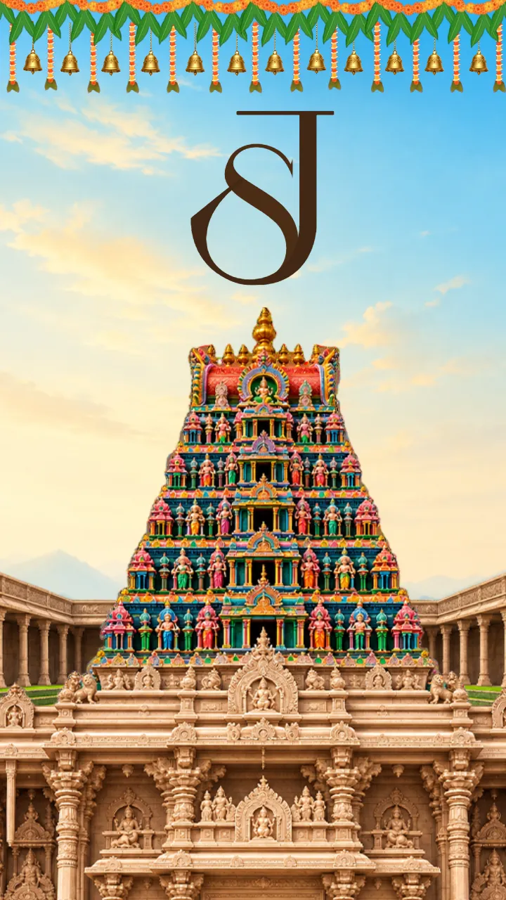 Telugu Wedding Invitation Video with Temple and Lotus Beauty