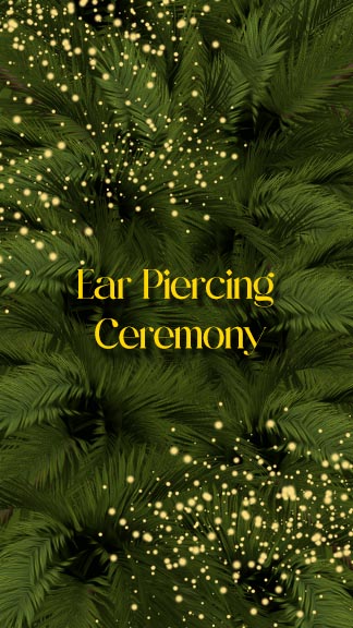 Traditional Hindu Ear Piercing Ceremony Invitation