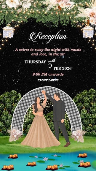 Sunset Theme Wedding Invitation Video Template For Couple