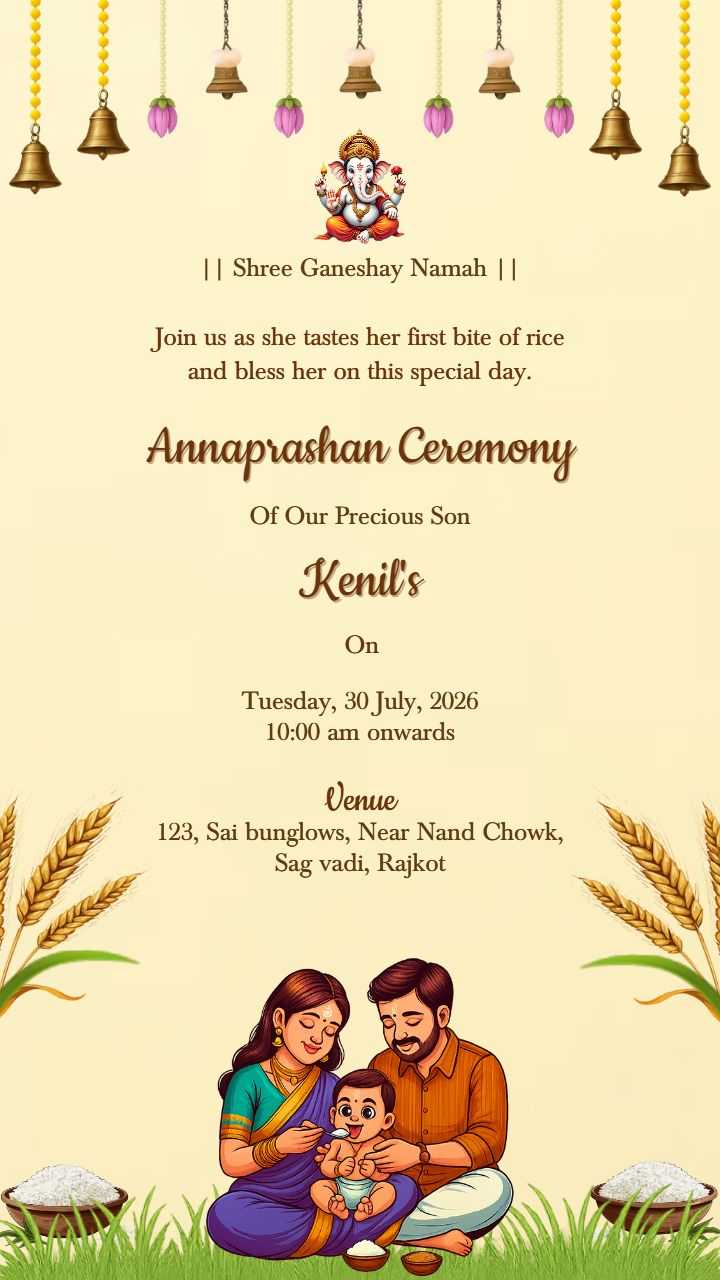Annaprashan Invite Video with Traditional Elements