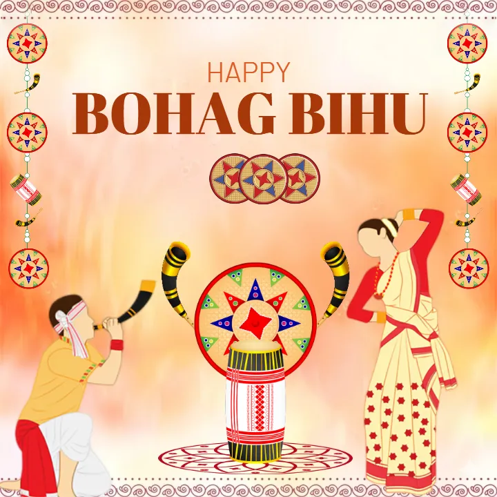 Happy Bohag Bihu Image in English Download For Celebration