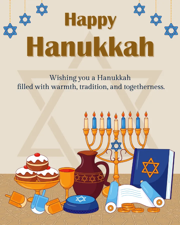 Happy Hanukkah Wishes Image Design