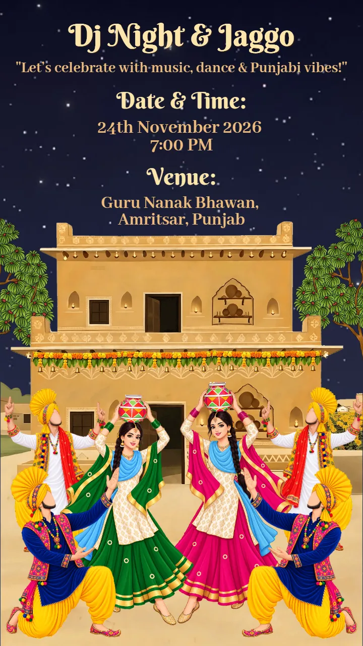 Punjabi Wedding Invitation Video For Anand Karaj Ceremony
