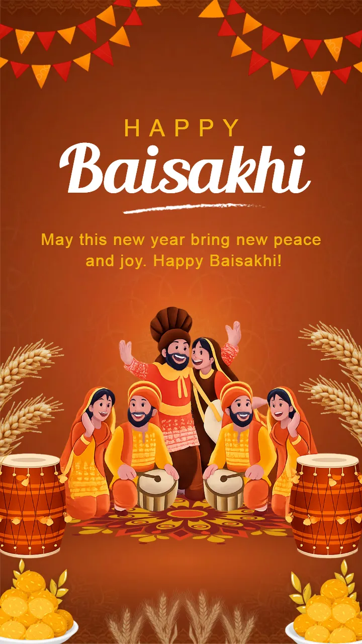 Beautiful Happy Baisakhi Wishes in English Greetings Online
