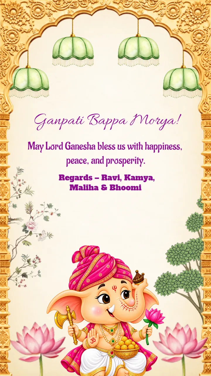 Ganesh Aagman Invitation Video to Create Beautiful Invite
