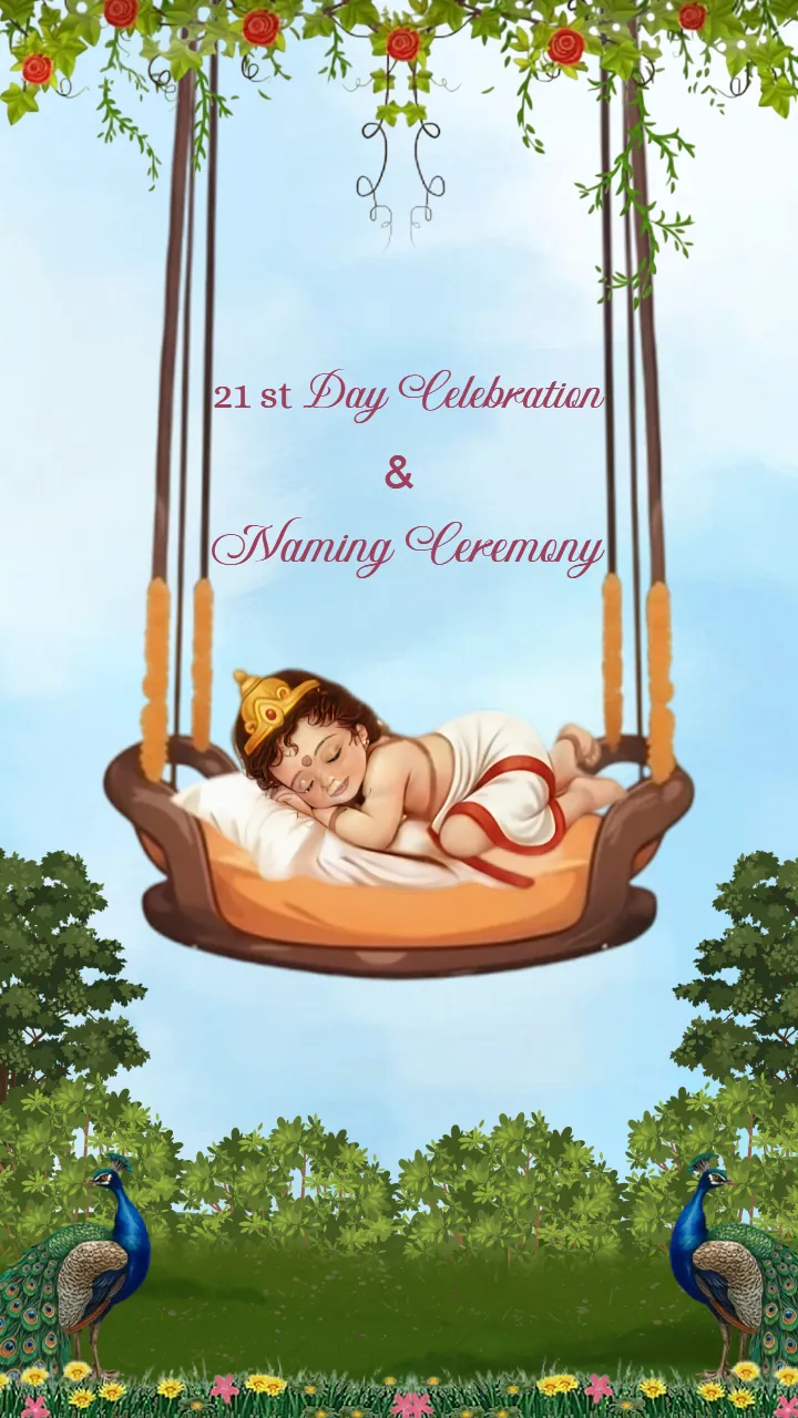 Beautiful Naming Ceremony Video Invitation