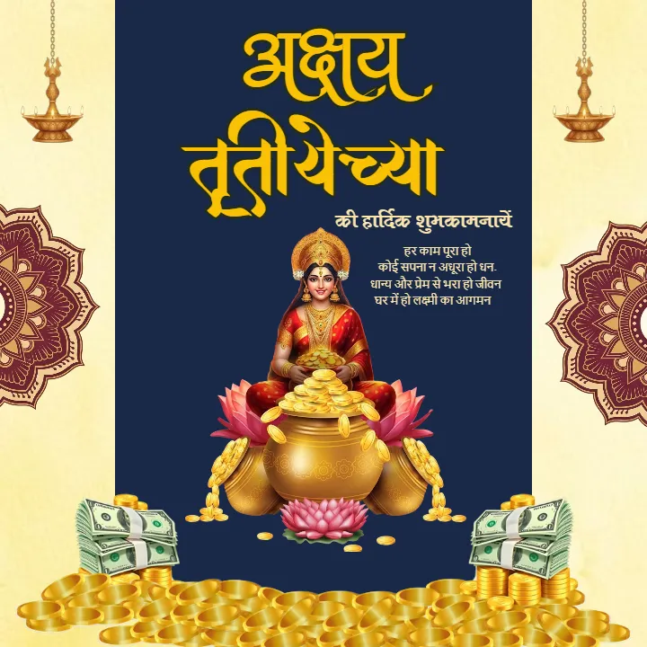 Happy Akshaya Tritiya Wishes in Marathi for Social Media