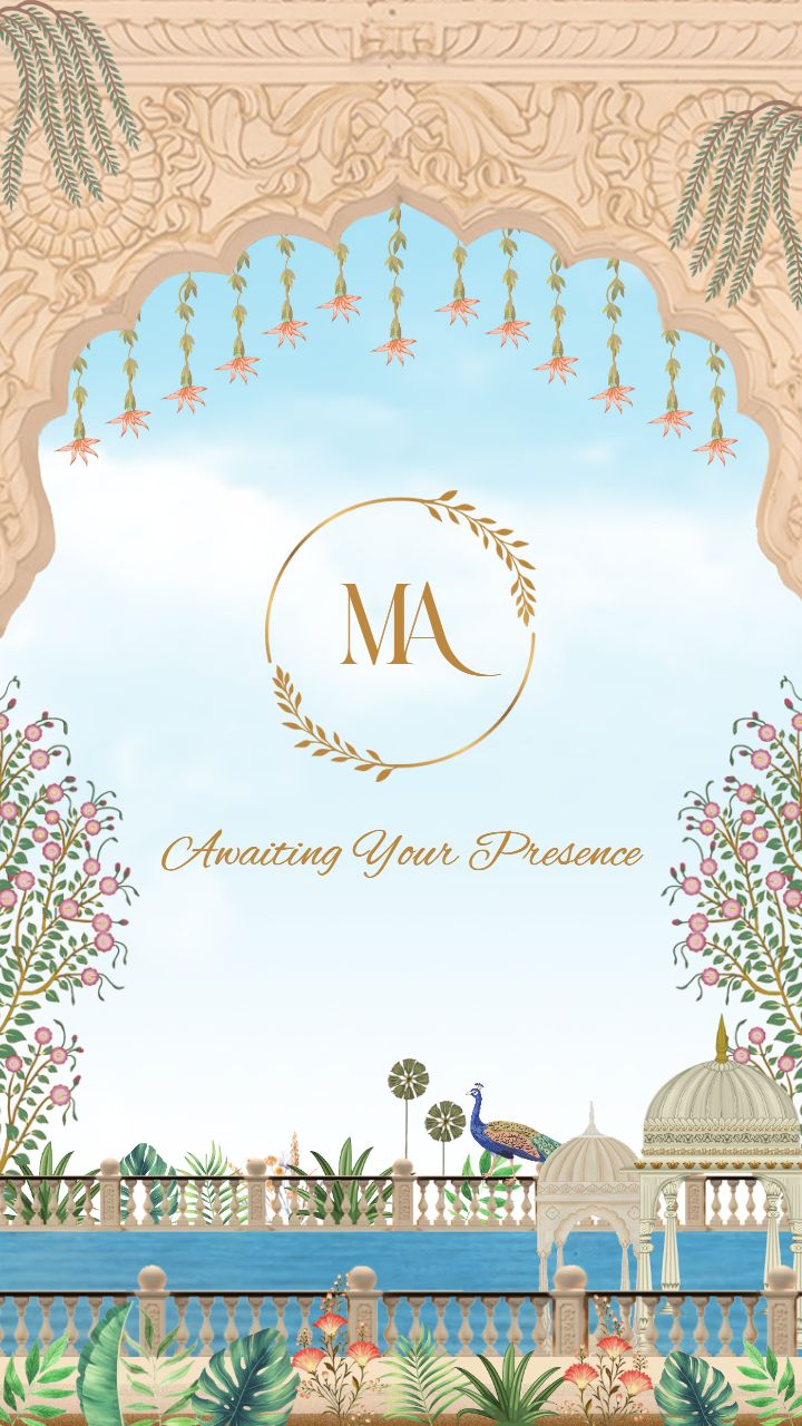 Palace Style Save the Date Template for Wedding Invites