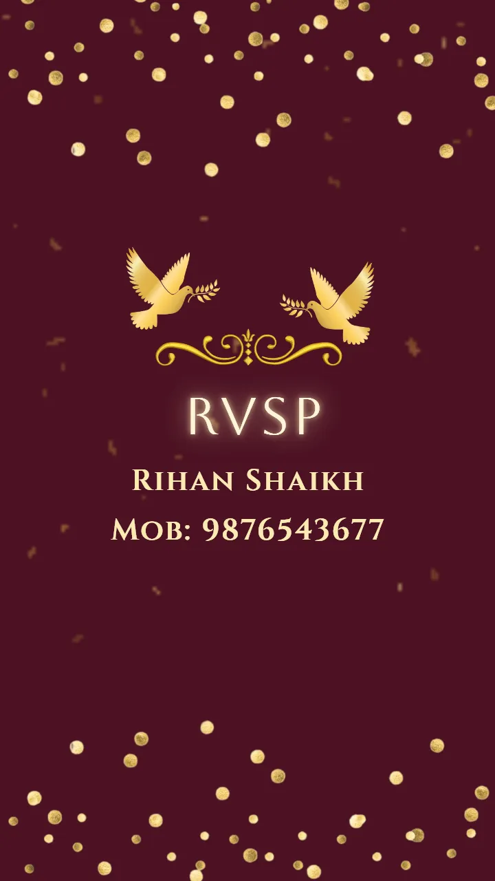 Islamic Wedding Invitation Video with Royal Maroon Theme