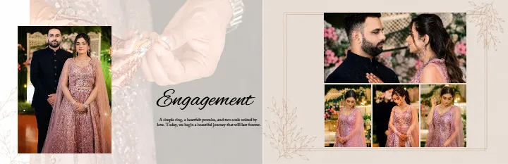 Wedding Album PSD Modern Couple Ceremony Memory Design