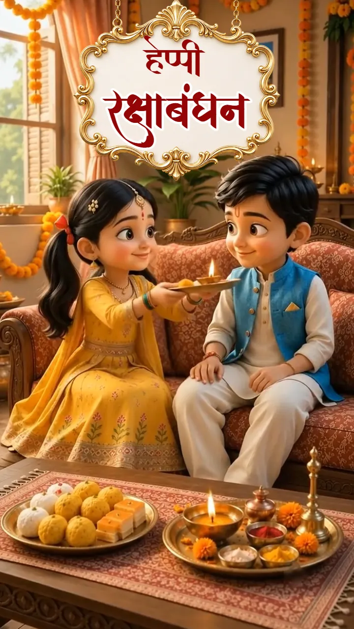 Happy 3D Rakshabandhan Status Video for Brother and Sister