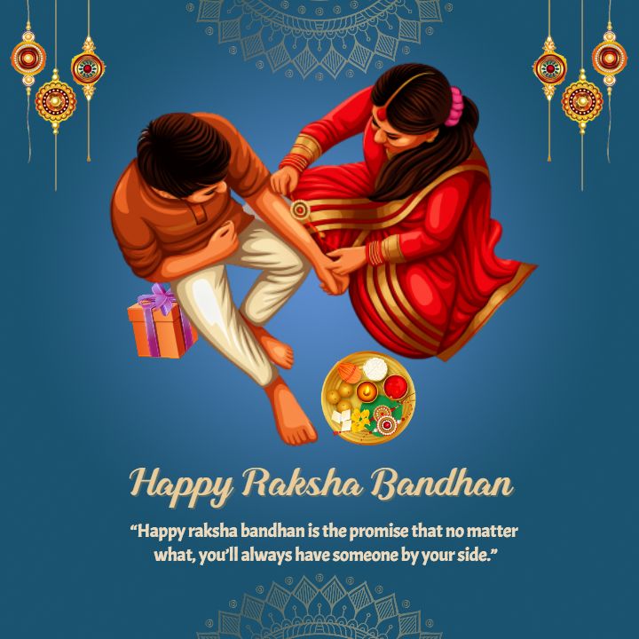 Traditional Rakshabandhan Greeting Post with English Touch