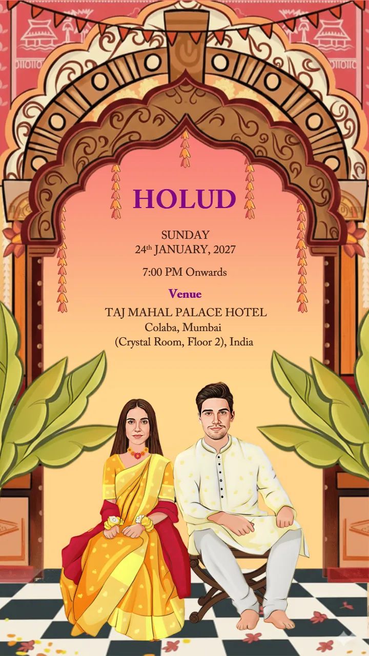 Bengali wedding Invitation video classic wedding card