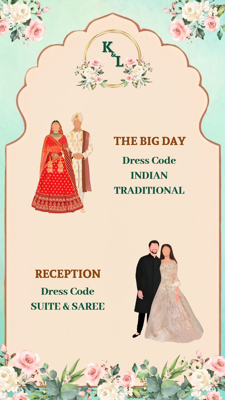 Floral Inspired Wedding Wardrobe Planner Guide