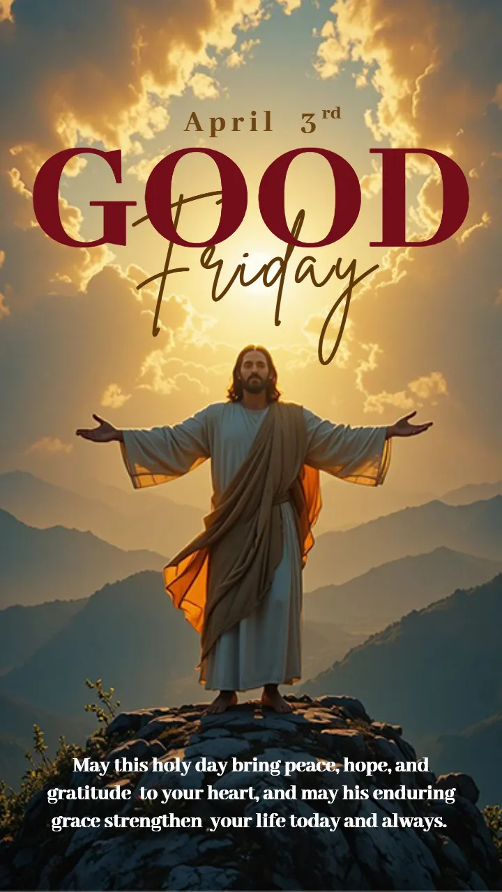 Full Screen Happy Good Friday Status Video in English