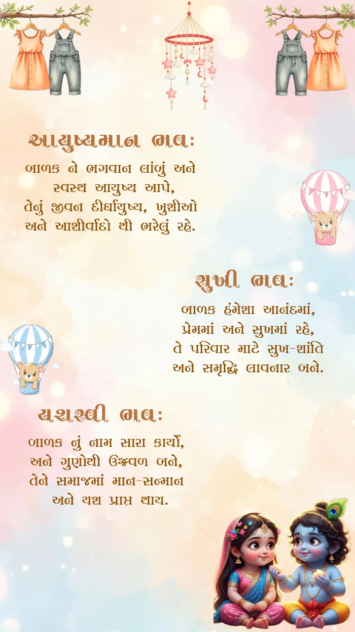 Chhathi Ceremony Invitation Video in Gujarati