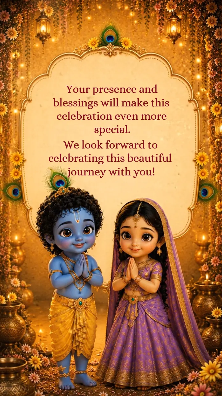 3D Baby Shower Invitation Video with Baby Krishna Animation