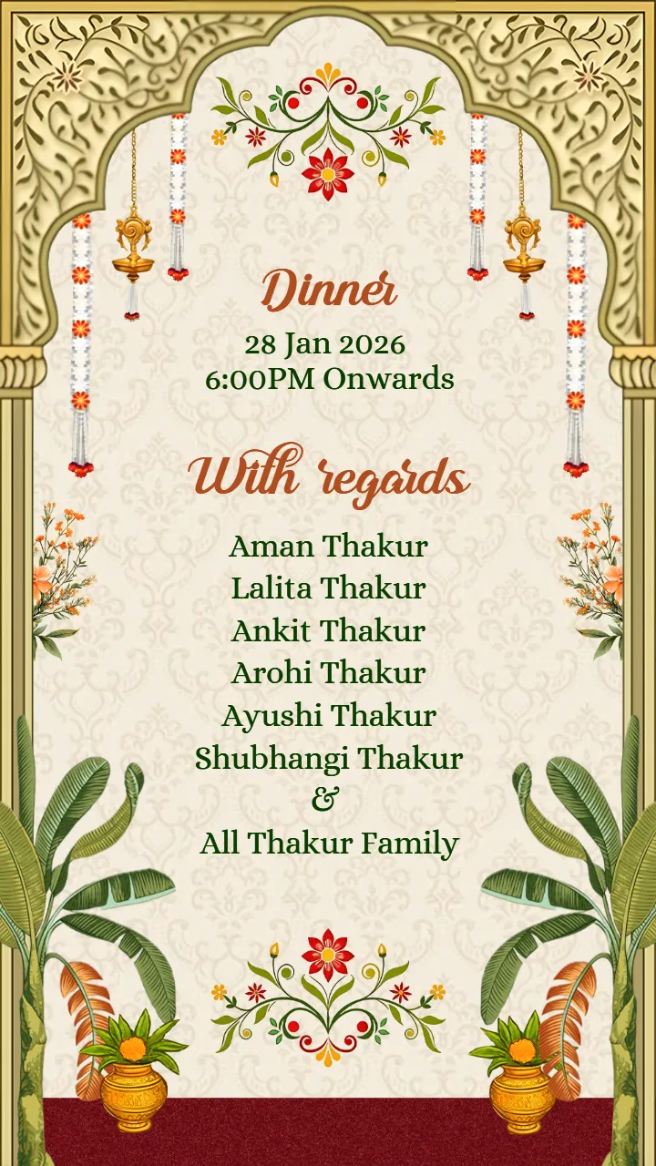 Mundan Ceremony Invitation with Divine Ganesha Blessings