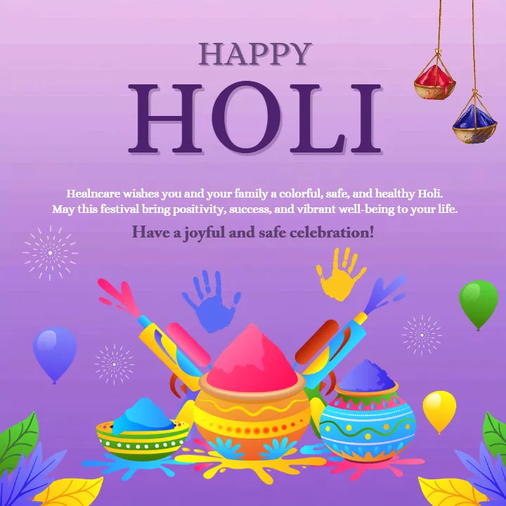 Bright and Colorful Latest Holi Post 2026 for Sharing