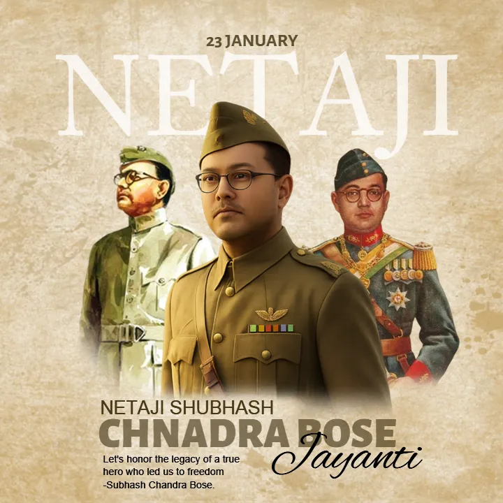 Subhash Chandra Bose Jayanti HD Images for Download