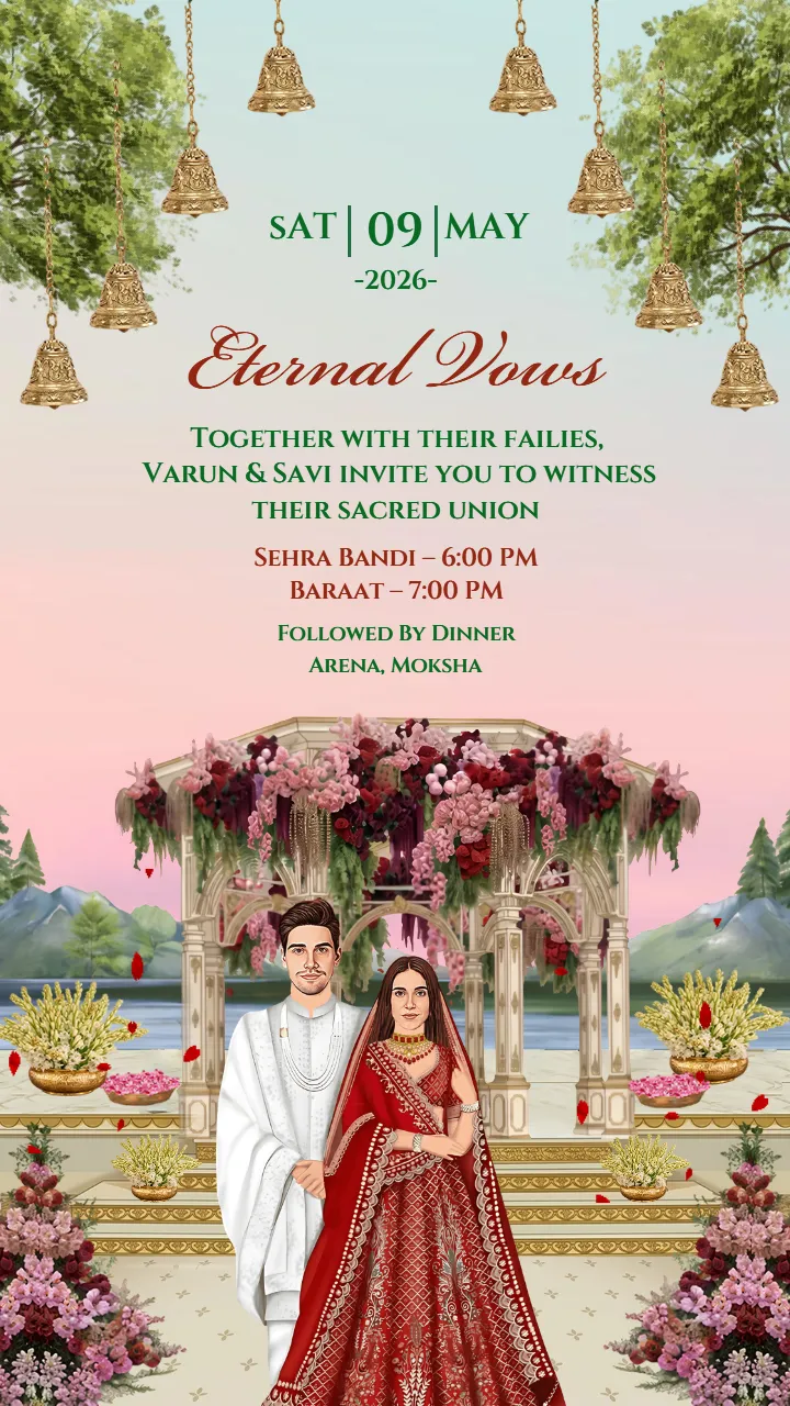 Wedding Invitation Video Luxury Wedding Celebration Theme