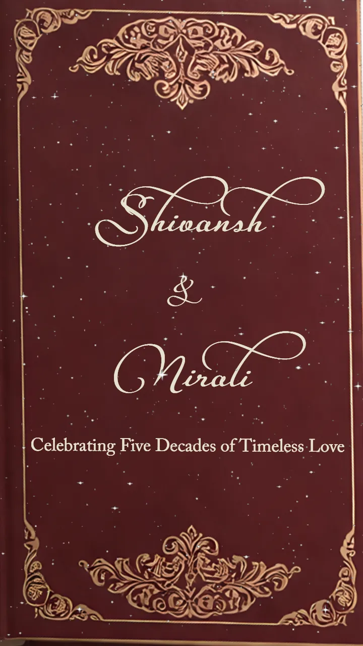 Fifty Years Anniversary Invitation with Royal Palace Theme