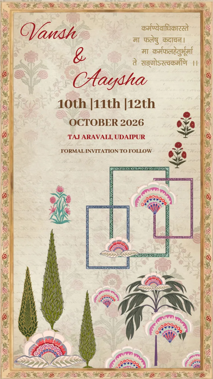 Marathi Wedding Invitation Video Elegant Heritage Theme