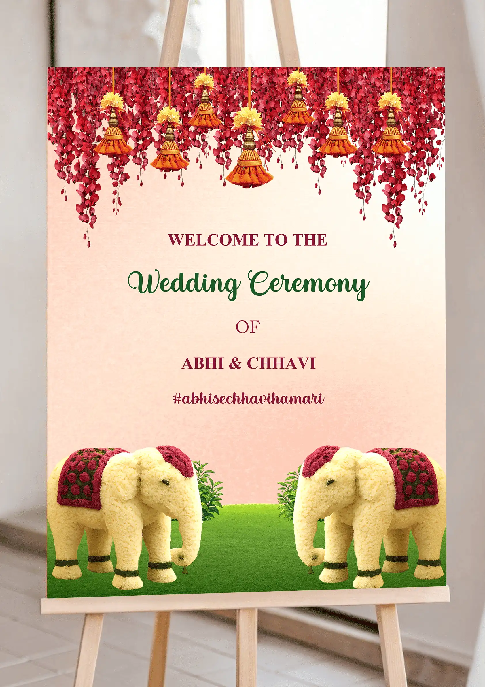 Stunning Wedding Welcome Board Template for Events