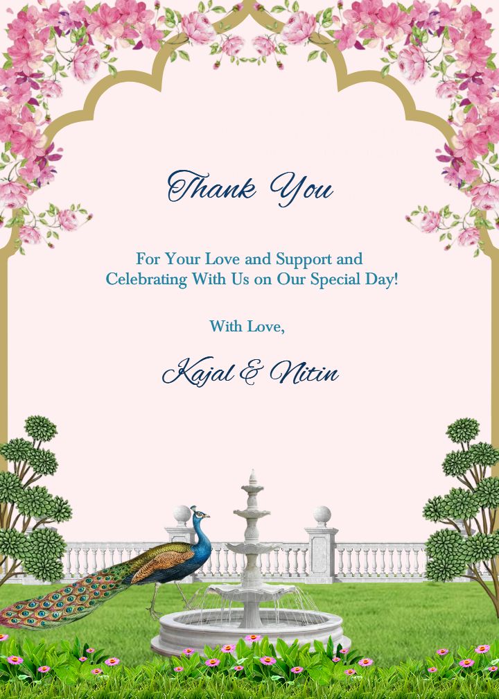 Floral Wedding Itinerary Cards with Dress Code Details