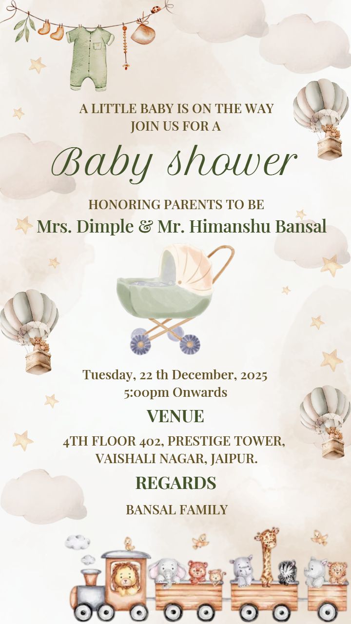 Baby Shower Invitation Video With Traditional Ceremony