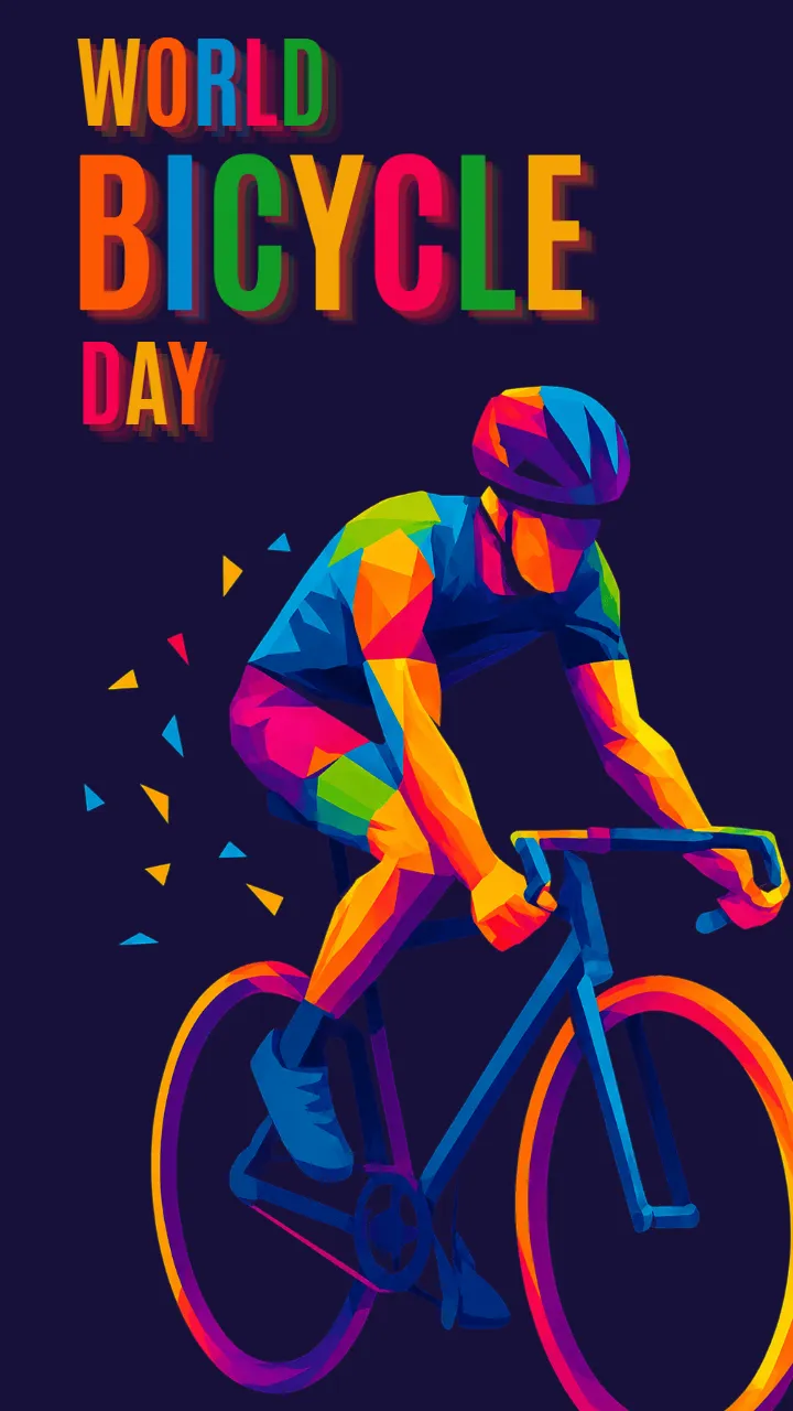 Best World Bicycle Day Picture in English for Online Events