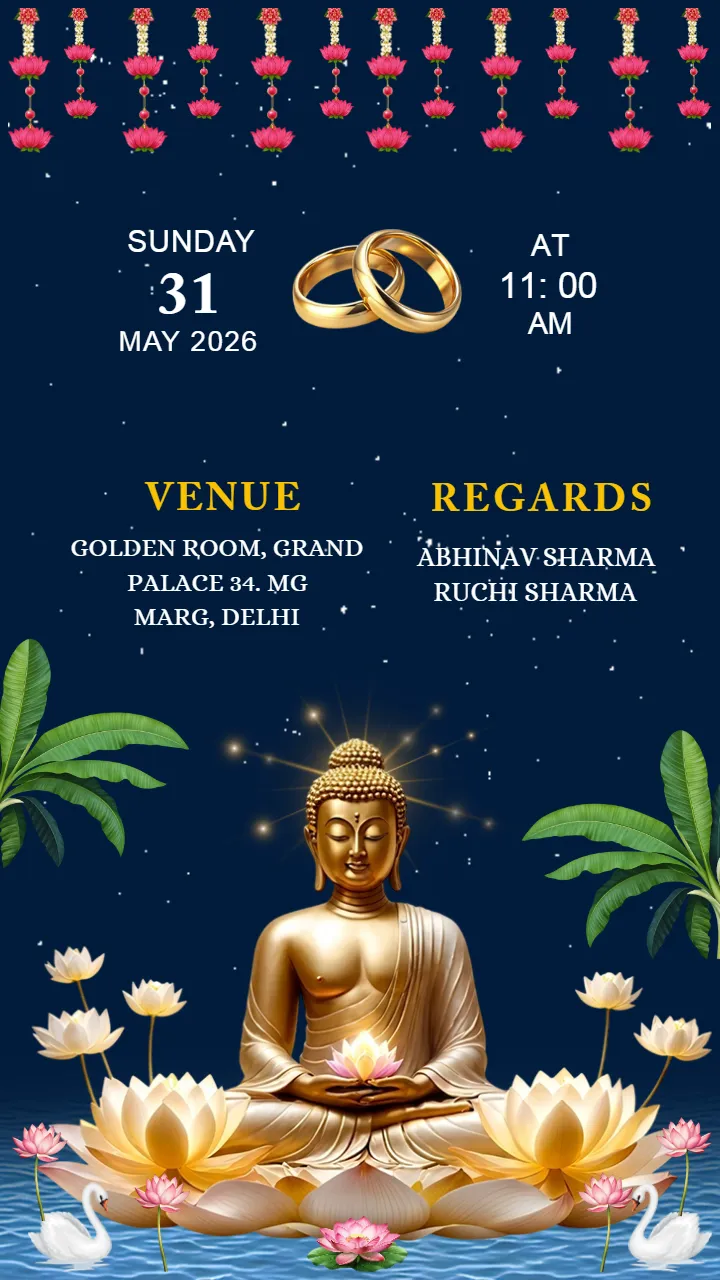 Buddhist Engagement invitation Video Online Download