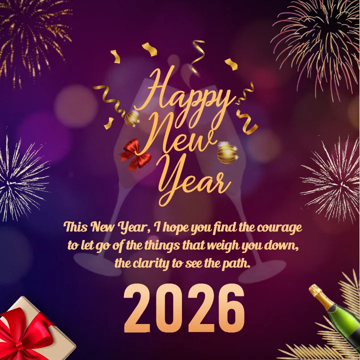 Happy New Year Wishes Image English for 2026 Greetings