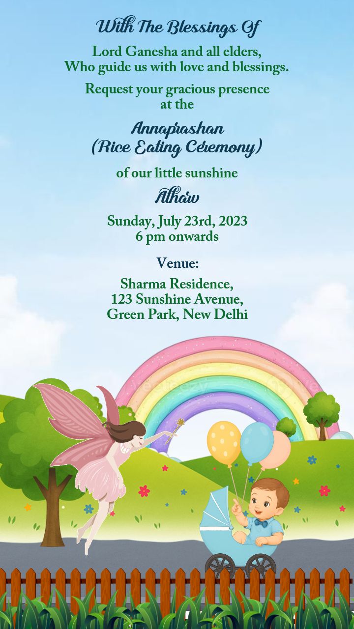 Baby Rice Weaning Ceremony Video With Nature Scene