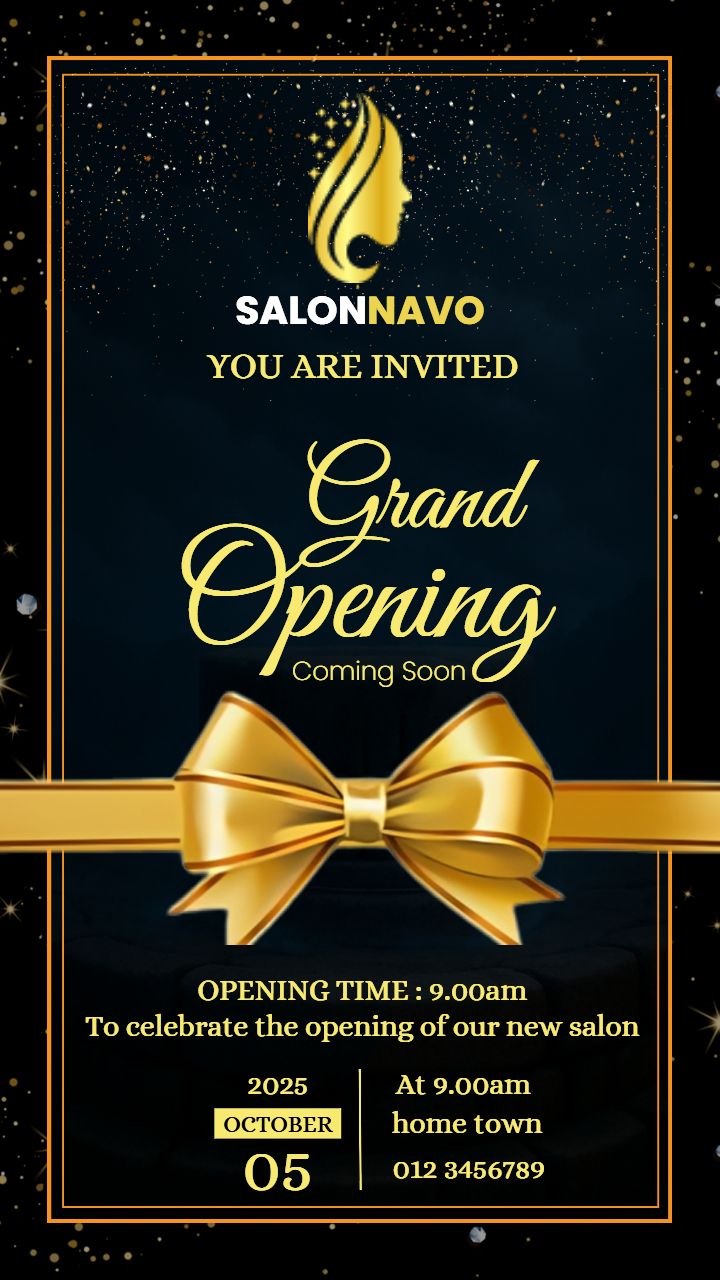 Salon Opening Invitation Card Templates Online