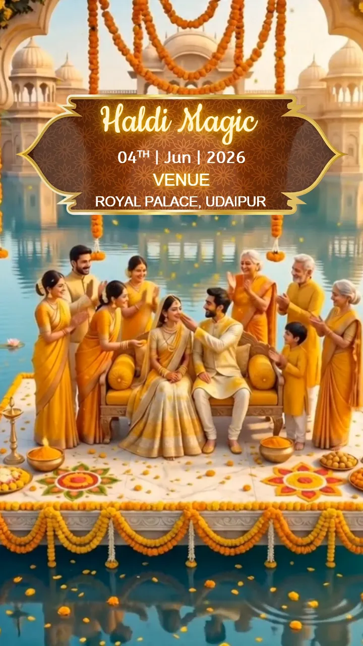 3D Wedding Invitation Video Udaipur Palace Theme Invite