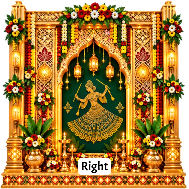 Navratri 3D Mandap Design Ideas for Pandal Decoration